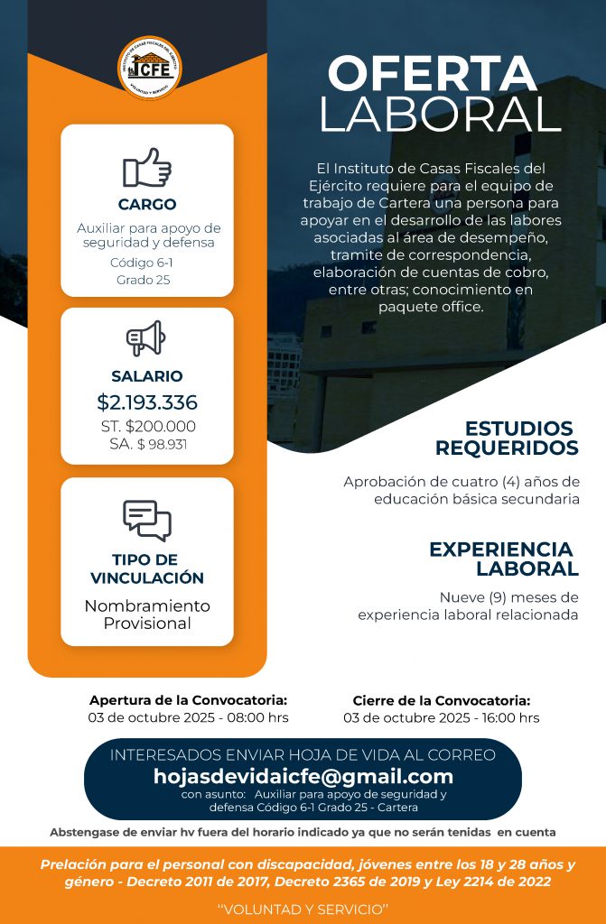 Oferta Laboral CARTERA