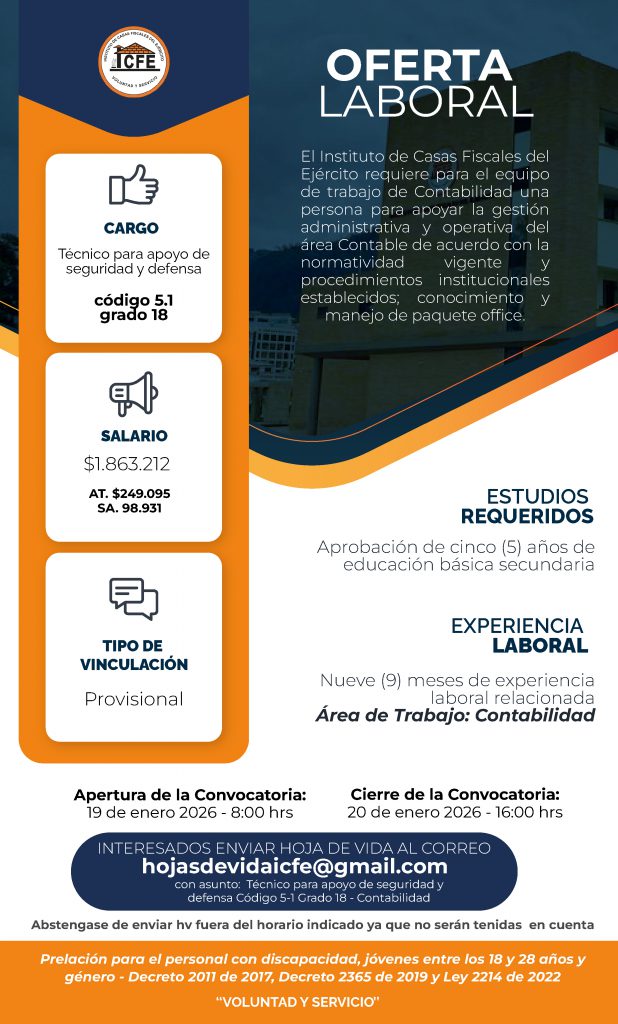 Oferta laboral area CONTABILIDAD 2026