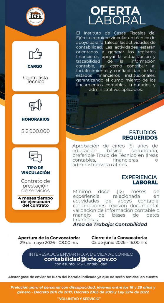 OFERTA LABORAL CONTABILIDAD